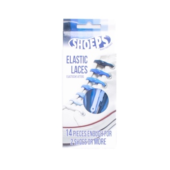 Синие силиконовые шнурки Shoeps Mix 