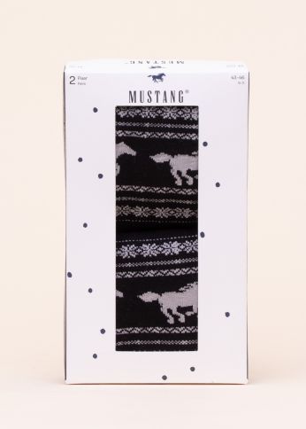 Носки в подарочной упаковке 2 пары Mustang
